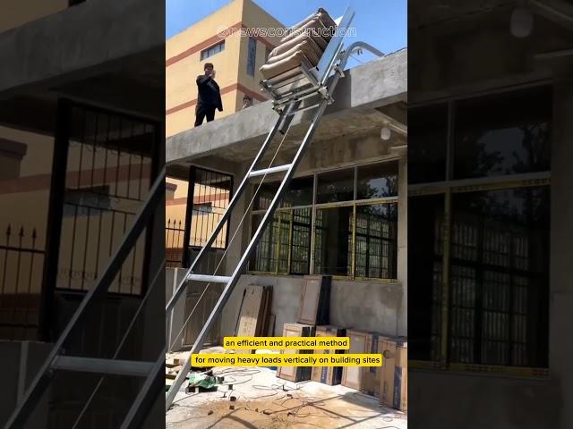 an efficient and practical method for moving heavy loads vertically on building sites