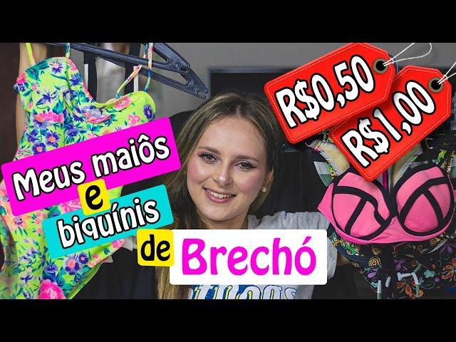 VAI DAR POLÊMICA!!! Minha coleção de Biquínis e Maiôs de brechós