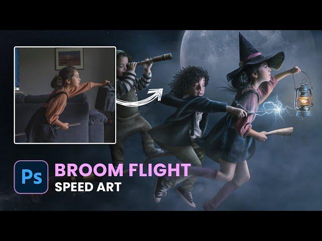 Photoshop Speed Edit - "Broom Flight"