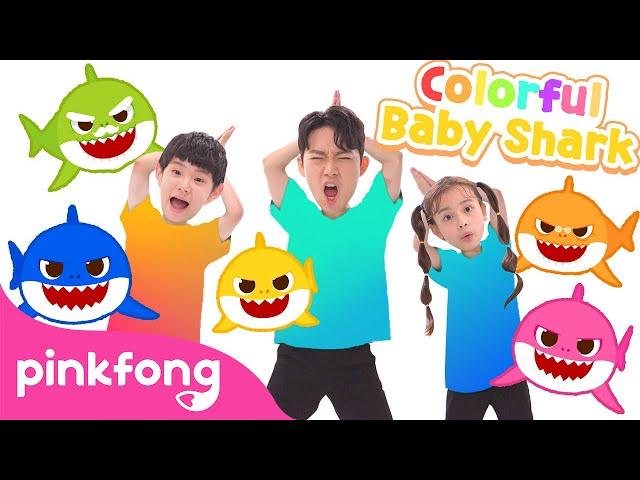 Colorful Baby Shark  | Hoi's Playground | Learn Colors | Dance Along | Pinkfong Songs for Kids