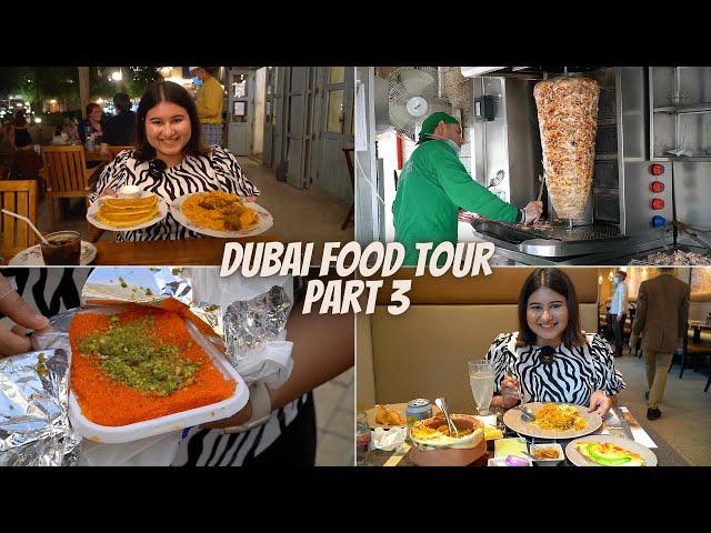 DUBAI FOOD (Part 3) | Emirati Food, Filli Chai, Kunafa, Gazeebo Biryani & More