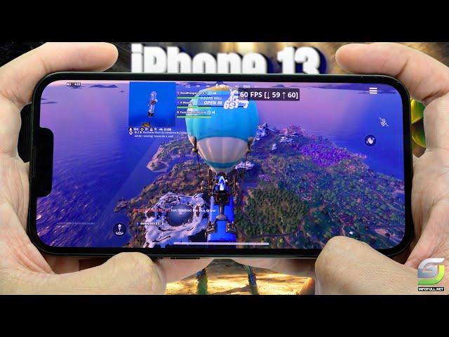 iPhone 13 Fortnite Mobile Gameplay 2024 | Apple A15