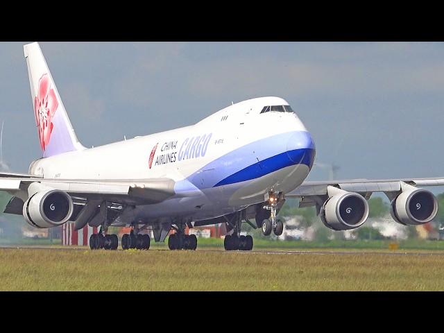 60 MINUTES HEAVY TAKE OFFS | 12x B747F, A380, B777, A350 | Amsterdam Schiphol Airport Spotting