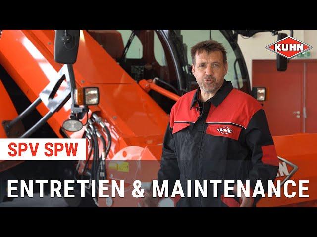 Entretien et maintenance niveau 1 | SPV SPW | KUHN