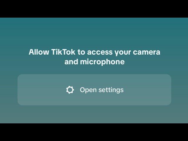 How To Fix Allow TikTok to access your camera and microphone Problem