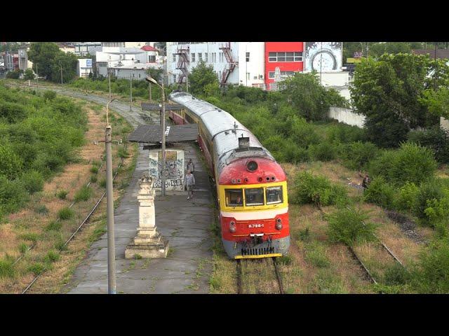 Дизель-поезд Д1-708/798 нa ст. Вистерничень / D1-708/798 DMU at Visternichen