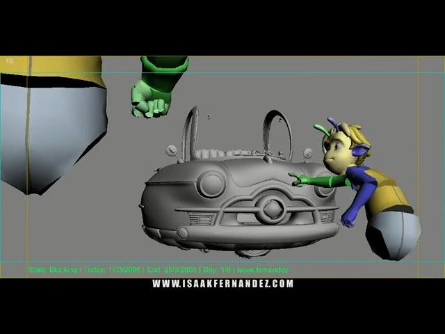 CHA Stealing car & Soldiers Truck shots process (video reference / blocking / final animation) 360p