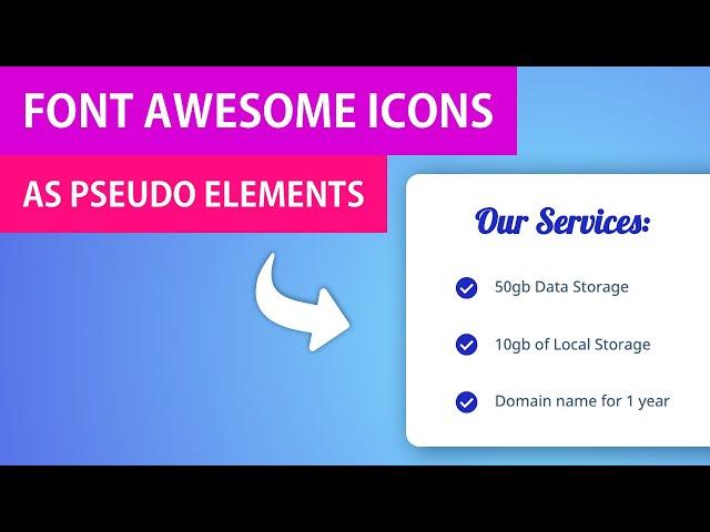 Pseudo Elements with Font Awesome Icons