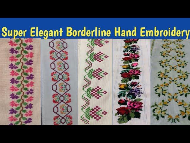 Super Elegant Borderline Hand Embroidery//Cross Stitch Designs#cookncraftainment