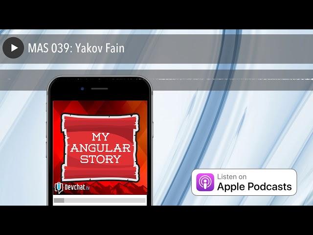 MAS 039: Yakov Fain