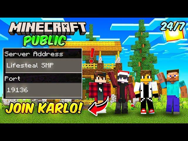 Minecraft Smp Live || Join Our lifesteal Public Server | Java + Pe smp join now!