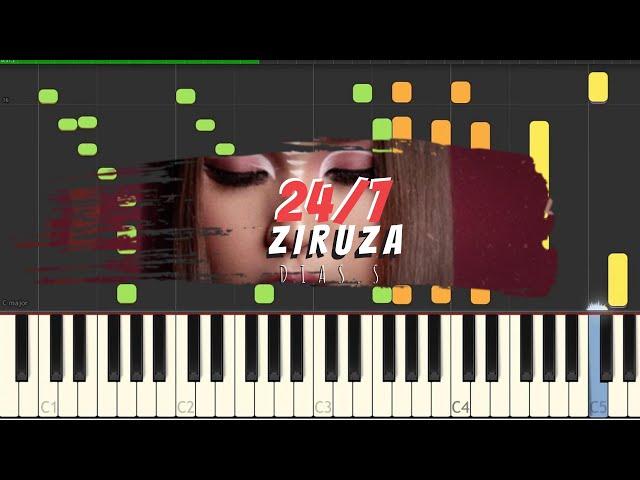 Ziruza - 24/7 на пианино | Piano Cover + текст