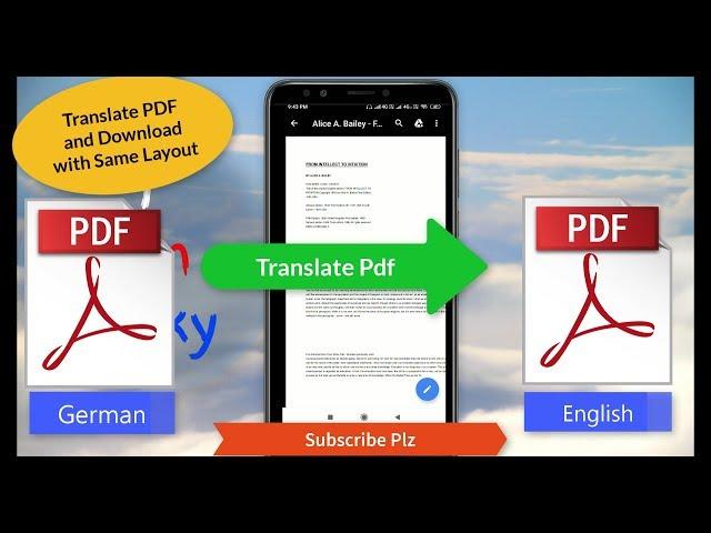 How to translate Pdf to other language