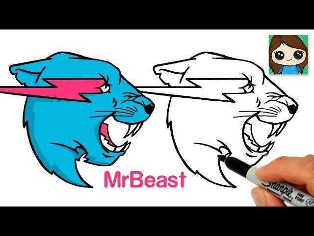 How to Draw MrBeast Logo Step by Step