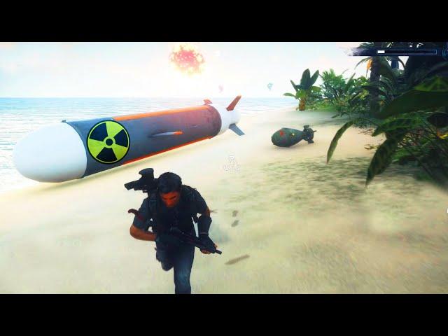 Using A Nuclear Bomb To Explode A Nuclear Missile in Just Cause 4