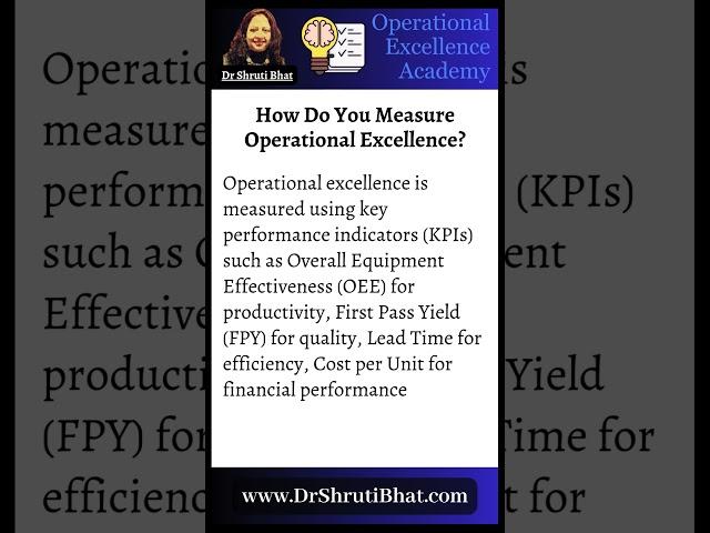 How Do You Measure Operational Excellence?