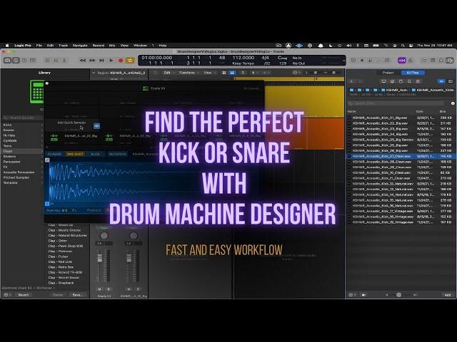 Use Drum Machine Designer in Logic Pro to Organize and Compare Samples