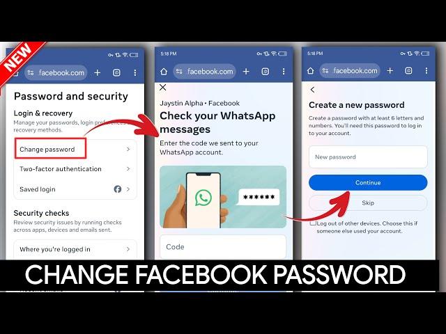 How to change Password in Facebook without WhatsApp 2024 | Make important changes in Accounts Center