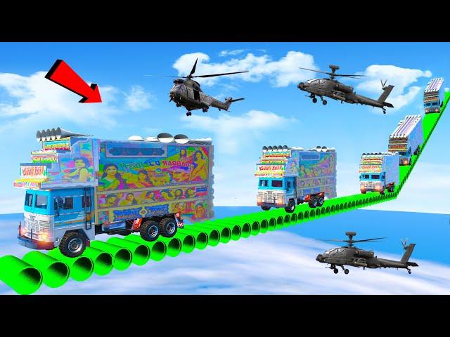 राजिस्थान का सबसे बड़ा ट्रक डीजे  IMPOSSIBLE SUPER MEGA RAMP CHALLENG  !! GTA 5