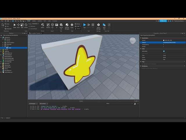 How to add image on Part using Decal - Roblox Studio