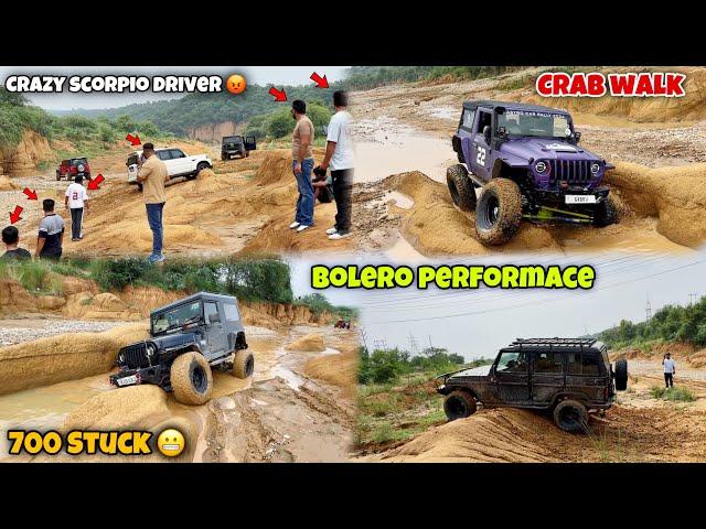 Offroad ke beech aa gya Crazy scorpio driver | Sunday offroad with Thar, Bolero, Isuzu and Wrangler