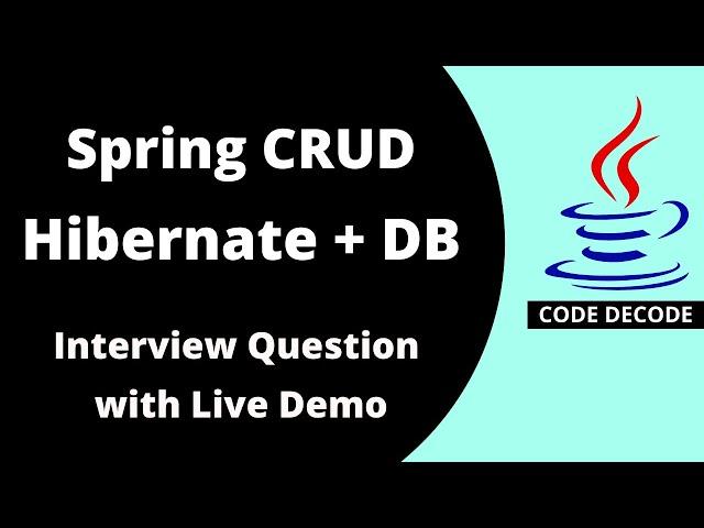 Spring Boot CRUD Example  ||  Hibernate(JPA) + MySql || Spring Boot Interview Questions (Live Demo)