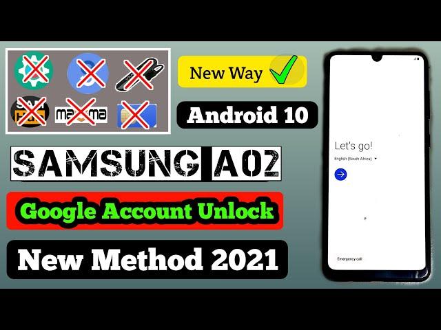 Samsung A02/M02/A02s/A12/M12 Frp Bypass Android 10 2021 /Google Account Bypass