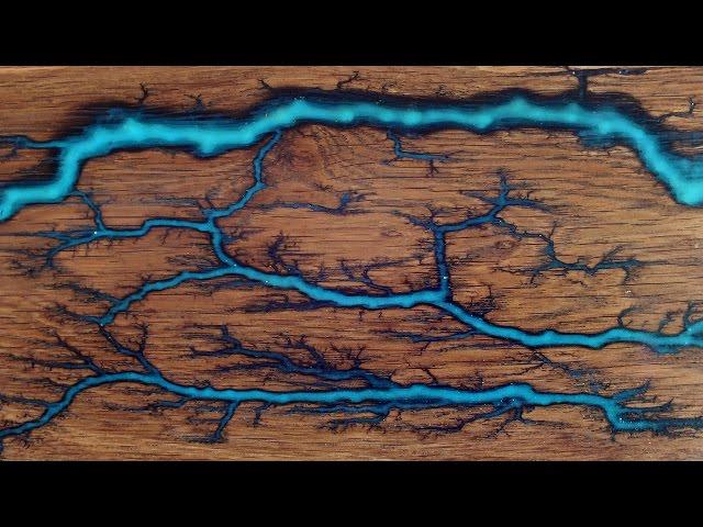 Молнии на дереве. Как это сделано. Lightning on wood. How it's made