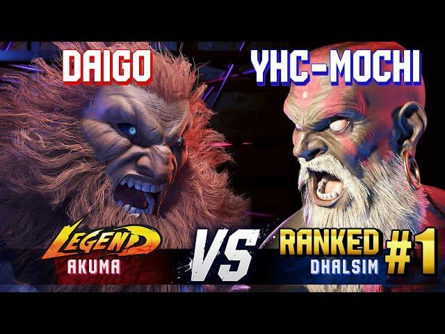 SF6 ▰ DAIGO (Akuma) vs YHC-MOCHI (#1 Ranked Dhalsim) ▰ High Level Gameplay