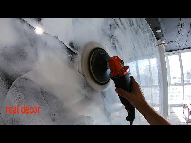 How to make marble walls with your own hands!