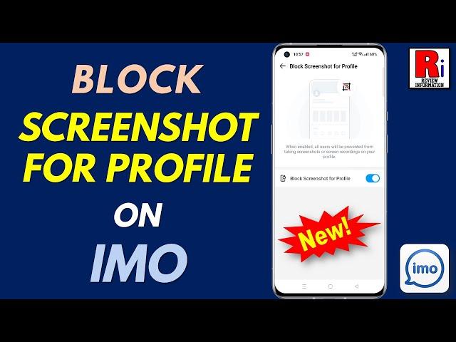 How to Block Screenshot for Profile on Imo (New Update)