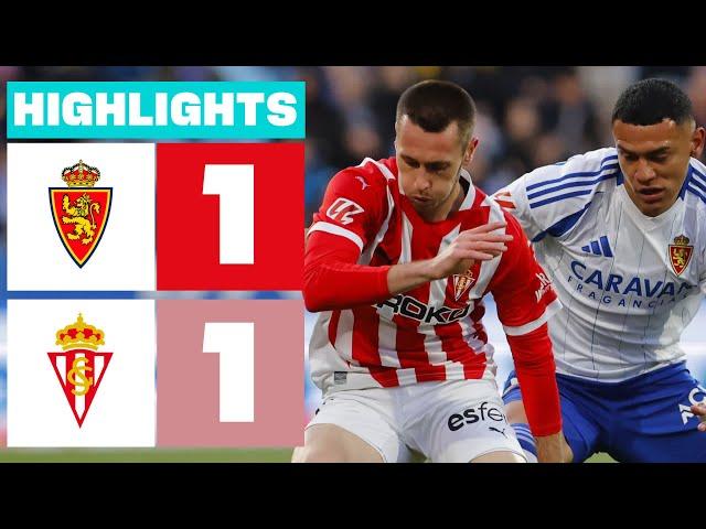 REAL ZARAGOZA 1 - 1 REAL SPORTING I HIGHLIGHTS LALIGA HYPERMOTION