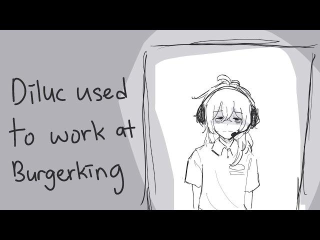 Diluc used to work at burgerking || Genshin Impact animatic