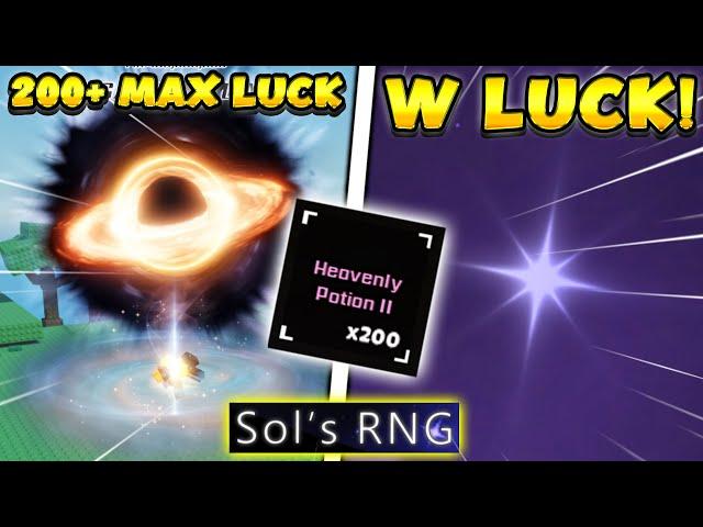 USING 200 MAX LUCK POTIONS! FOUND GLITCH BIOME! IN SOLS RNG