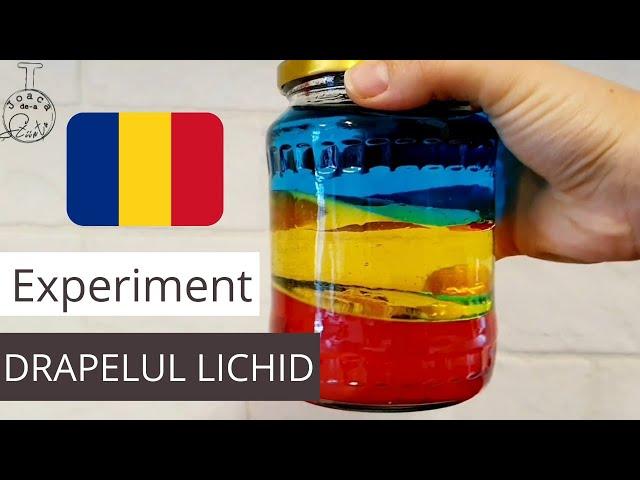 STEAGUL ROMANIEI LICHID | Experiment pentru copii de 1 decembrie. Drapel. Tricolor + imnul romaniei