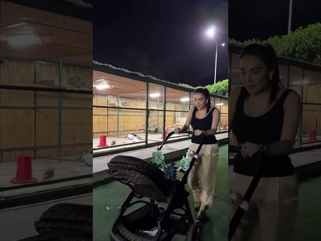 Munisa Rizayeva o'g'li bilan kechki sayrda 2025