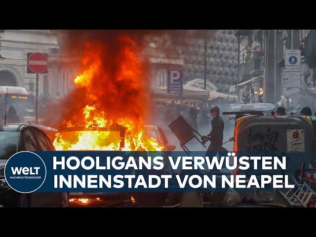 CHAMPIONS LEAGUE: Heftige Randale von Frankfurt-Fans und Hooligans in Neapel