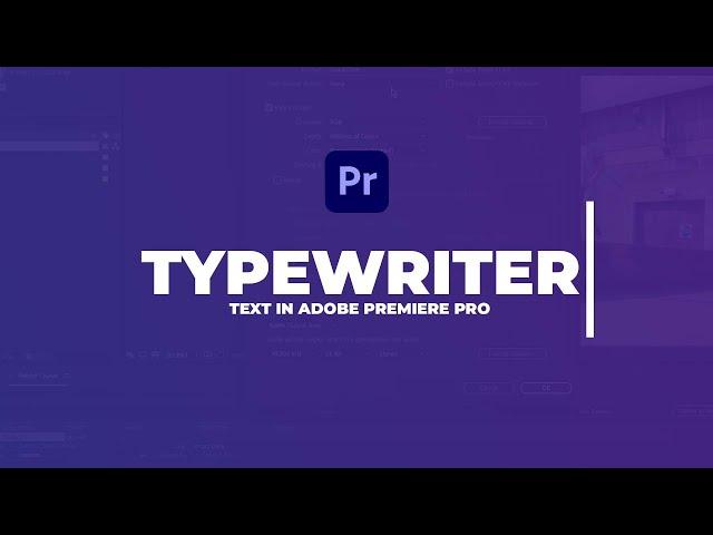 Typewriter Effect in Premiere 2018 (+ Free Download Template)