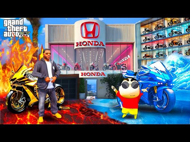 Shinchan & Franklin Open New Honda Showroom In Los Santos City in GTA 5!