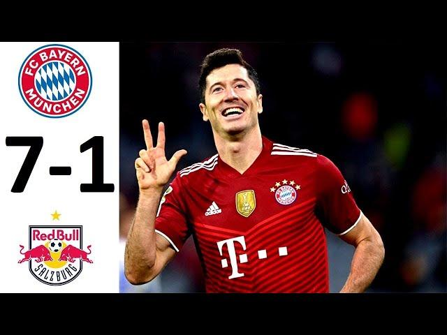"Бавария" разгромила "Ред Булл Зальцбург"! Левандовски - хет-трик!  Bayern Salzburg Бавария Ред Булл