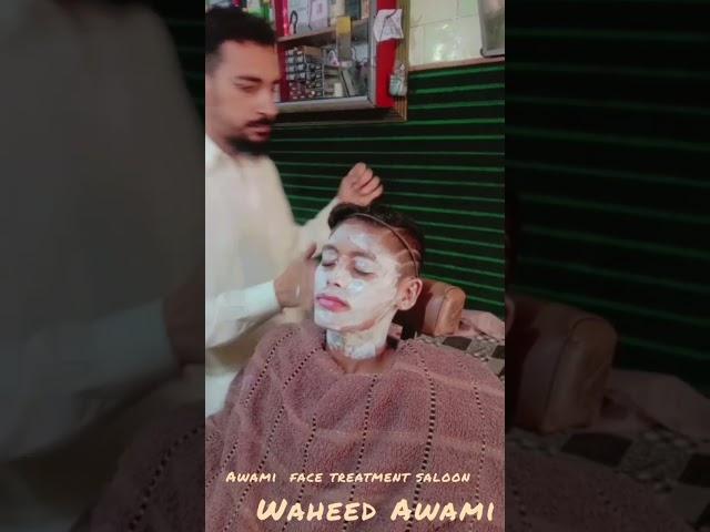 #boy face treatment saloon #foryou #hairstyle #waheed #seloon #awami 