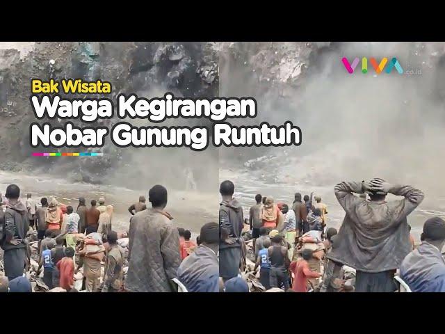 Warga Tantang Maut! Tonton Gunung Runtuh dari Jarak Dekat