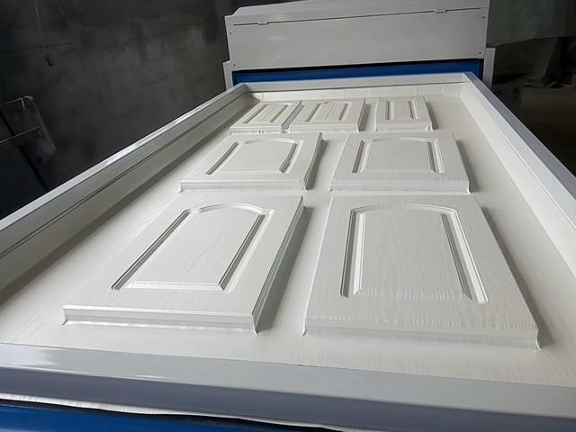 PVC foil vacuum press machine for door kitchen cabinet door coating