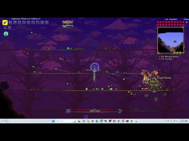 Terraria Calamity Mod | The Hive Mind Defeated on Death Mode.