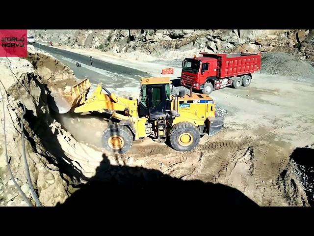 Loader SEM 660 Loading Sinotruk Dumper Howo 336 | Onloading DumpTruck |Road Construction