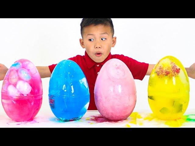 Kaden Emma and Eric Epic Birthday Mystery Egg Adventure!