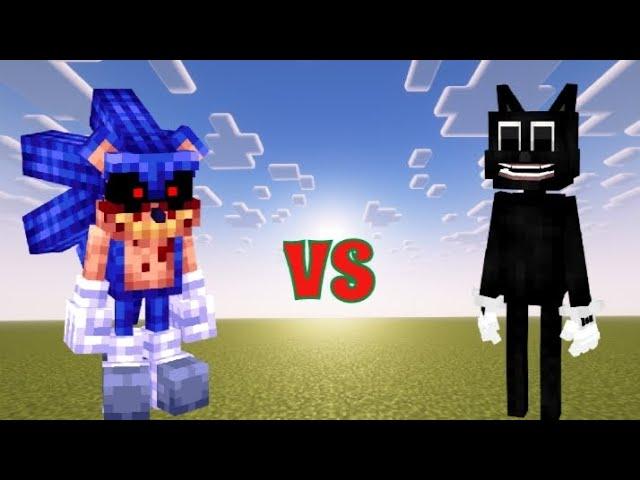 Sonic.EXE VS Cartoon Cat(Minecraft Mob Battle)