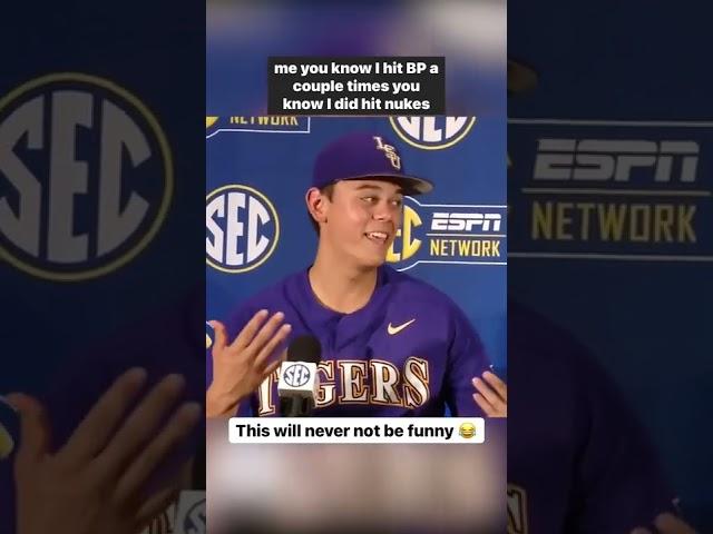 The greatest postgame interview and press conference in SEC baseball history  | #shorts