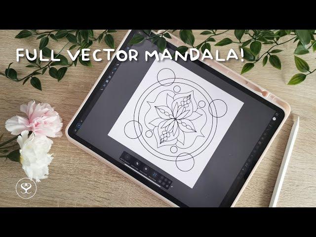 How to make vector mandala tutorial Affinity Designer iPad - Super easy tutorial