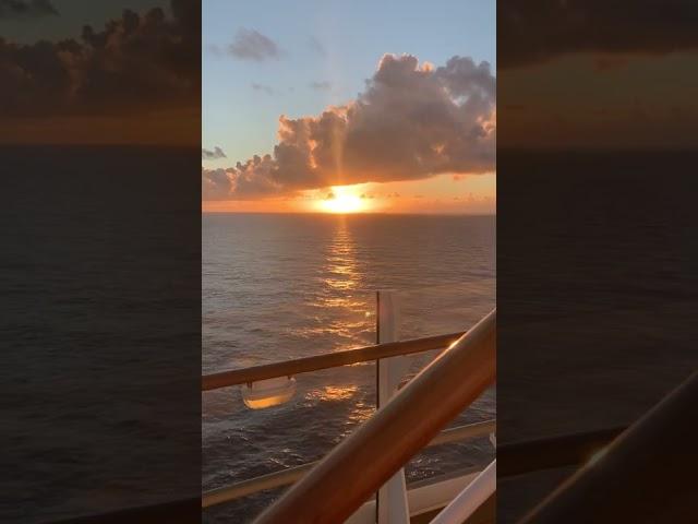 Sunset on cruise ship